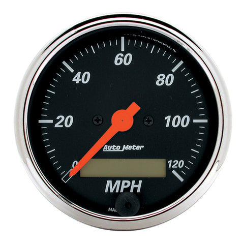 3-1/8" SPEEDOMETER 0-120 MPH DESIGNER BLACK