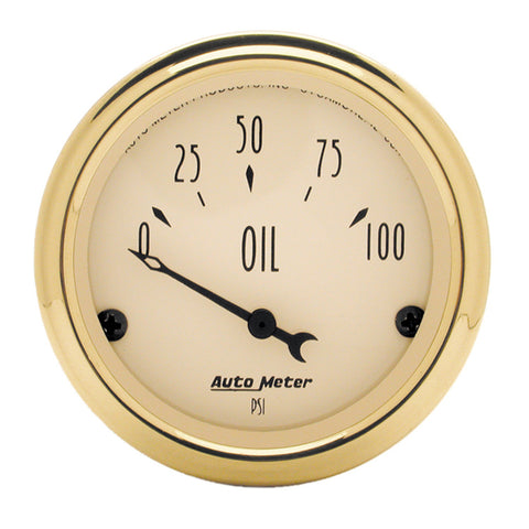 2-1/16" OIL PRESSURE 0-100 PSI GOLDEN OLDIES