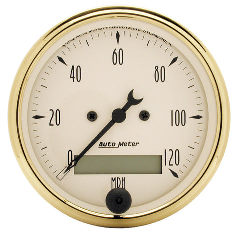 3-1/8" SPEEDOMETER 0-120 MPH GOLDEN OLDIES