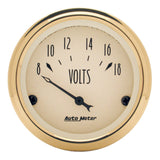 2-1/16" VOLTMETER 8-18V GOLDEN OLDIES
