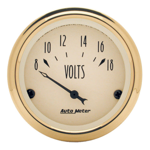 2-1/16" VOLTMETER 8-18V GOLDEN OLDIES