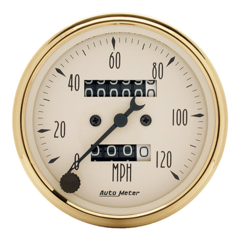 3-1/8" SPEEDOMETER 0-120 MPH GOLDEN OLDIES