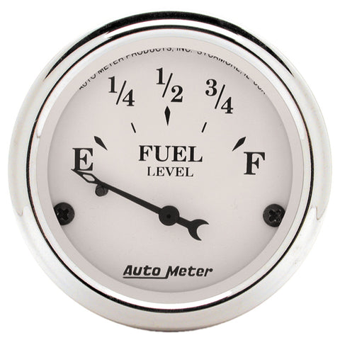 2-1/16" FUEL LEVEL 0-90 O GM OLD TYME WHITE