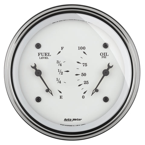 3-3/8" DUAL GAUGE 100 PSI/240-33 O OLD-TYME WHITE