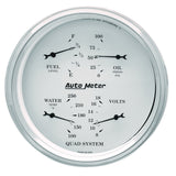 5" QUAD GAUGE 100 PSI/100-250 °F/8-18V/0-90 O OLD-TYME WHITE