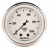 2-1/16" OIL PRESSURE 0-100 PSI OLD-TYME WHITE