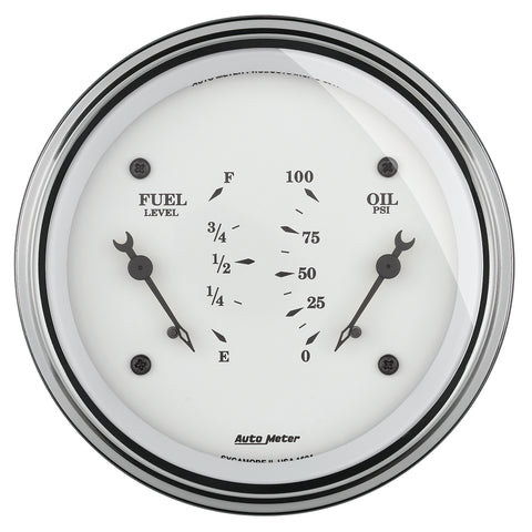 3-3/8" DUAL GAUGE 100 PSI/240-33 O OLD-TYME WHITE