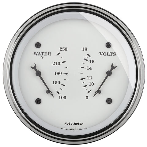 3-3/8" DUAL GAUGE 100-250 °F/8-18V OLD-TYME WHITE
