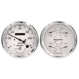 2 PC. GAUGE KIT 5" QUAD & TACH/SPEEDO 240-33 O OLD TYME WHITE