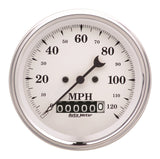 3-3/8" SPEEDOMETER 0-120 MPH OLD-TYME WHITE