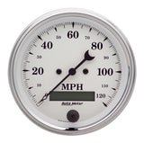 3-3/8" SPEEDOMETER 0-120 MPH OLD-TYME WHITE