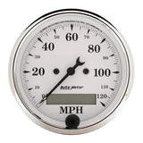 3-1/8" SPEEDOMETER 0-120 MPH OLD-TYME WHITE