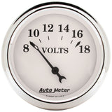 2-1/16" VOLTMETER 8-18V OLD-TYME WHITE