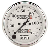 3-1/8" SPEEDOMETER 0-120 MPH OLD-TYME WHITE