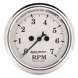 2-1/16" IN-DASH TACHOMETER 0-7000 RPM OLD-TYME WHITE