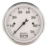 3-1/8" IN-DASH TACHOMETER 0-7000 RPM OLD-TYME WHITE