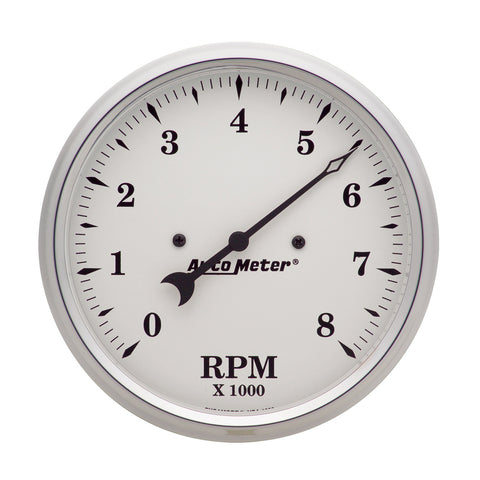 5" IN-DASH TACHOMETER 0-8000 RPM OLD-TYME WHITE