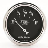 2-1/16" FUEL LEVEL 0-90 O OLD TYME BLACK