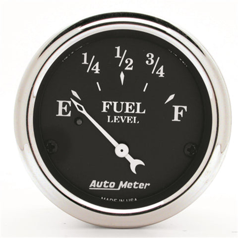 2-1/16" FUEL LEVEL 0-90 O OLD TYME BLACK