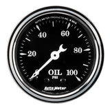 2-1/16" OIL PRESS 100 PSI MECH OLD TYME BLACK