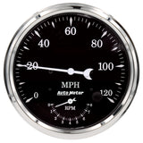 5" TACHOMETER/SPEEDOMETER COMBO 8K RPM/120 MPH OLD TYME BLACK