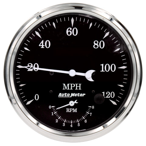 5" TACHOMETER/SPEEDOMETER COMBO 8K RPM/120 MPH OLD TYME BLACK