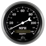 3-3/8" SPEEDOMETER 0-120 MPH ELEC. PROG. W/ LCD ODO OLD TYME BLACK