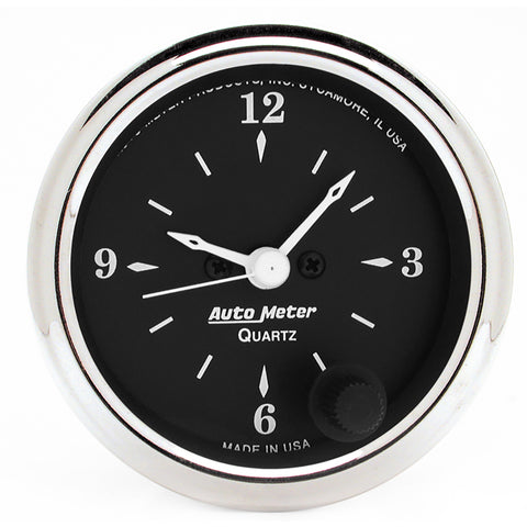 2-1/16" CLOCK 12 HOUR OLD TYME BLACK