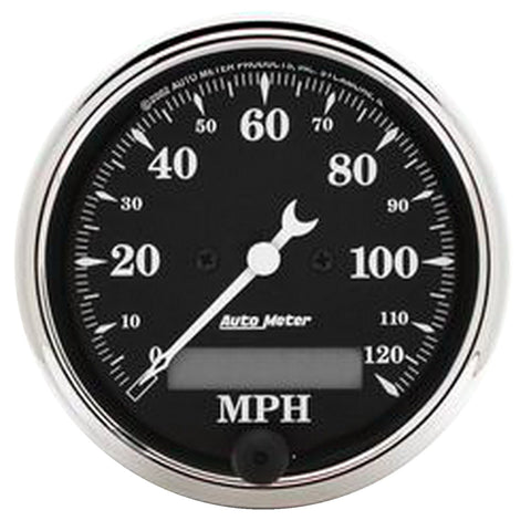 3-1/8" SPEEDOMETER 0-120 MPH ELEC. OLD TYME BLACK