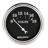 2-1/16" VOLTMETER 8-18V OLD TYME BLACK