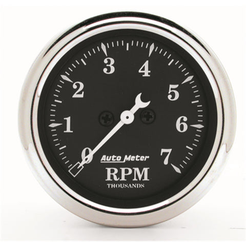 2-1/16" IN-DASH TACHOMETER 0-7000 RPM OLD TYME BLACK
