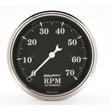 3-1/8" IN-DASH TACHOMETER 0-7000 RPM OLD TYME BLACK