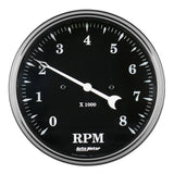 5" TACHOMETER 8K RPM IN-DASH OLD TYME BLACK
