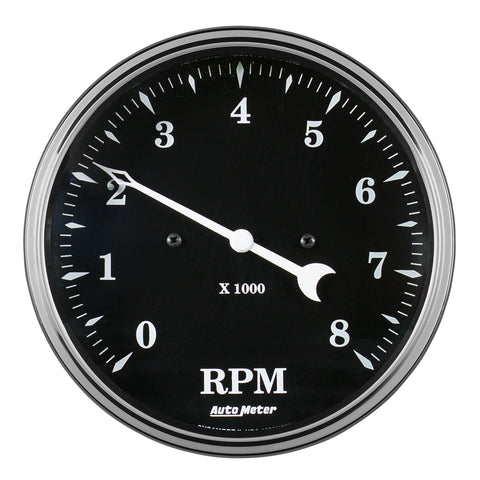 5" TACHOMETER 8K RPM IN-DASH OLD TYME BLACK