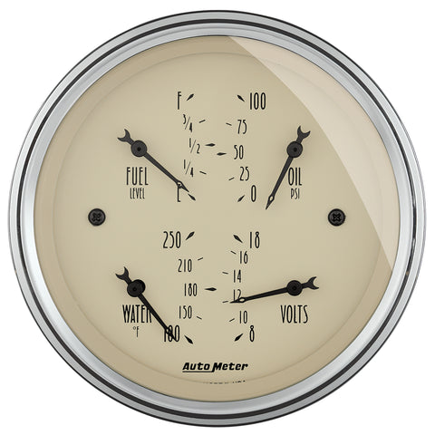 3-3/8" QUAD GAUGE 100 PSI/100-250 °F/8-18V/0-90 O ANTIQUE BEIGE