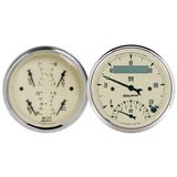2 PC. GAUGE KIT 3-3/8" QUAD & TACH/SPEEDO 240-33 O ANTIQUE BEIGE