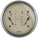 3-3/8" DUAL GAUGE 100 PSI/0-90 O ANTIQUE BEIGE