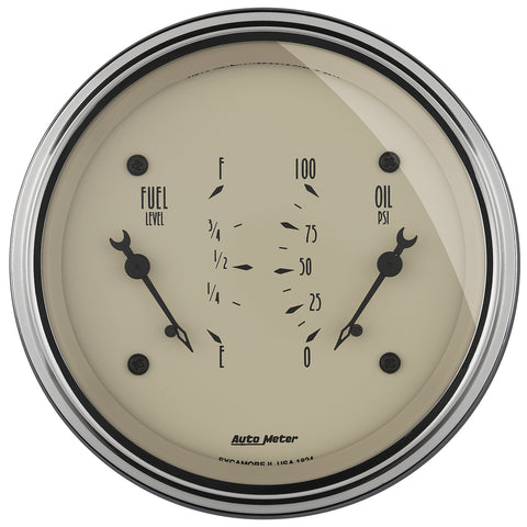 3-3/8" DUAL GAUGE 100 PSI/0-90 O ANTIQUE BEIGE