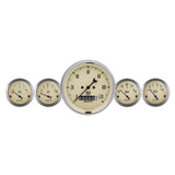 5 PC. GAUGE KIT 3-3/8" & 2-1/16" ELEC. SPEEDOMETER ANTIQUE BEIGE