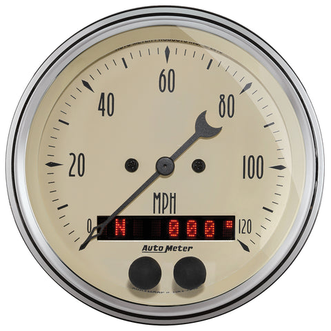3-3/8" GPS SPEEDOMETER 0-120 MPH ANTIQUE BEIGE