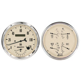 2 PC. GAUGE KIT 5" QUAD & TACH/SPEEDO 240-33 O ANTIQUE BEIGE