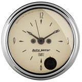 2-1/16" CLOCK 12 HOUR ANTIQUE BEIGE