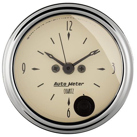 2-1/16" CLOCK 12 HOUR ANTIQUE BEIGE