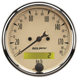 3-1/8" SPEEDOMETER 0-190 KPH ANTIQUE BEIGE