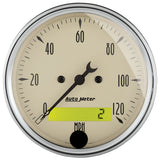 3-1/8" SPEEDOMETER 0-120 MPH ANTIQUE BEIGE