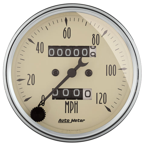 3-1/8" SPEEDOMETER 0-120 MPH ANTIQUE BEIGE
