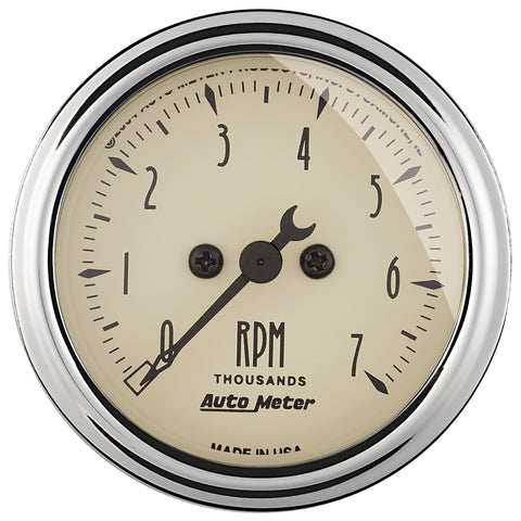 2-1/16" IN-DASH TACHOMETER 0-7000 RPM ANTIQUE BEIGE