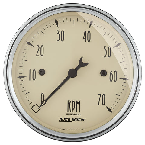 3-1/8" IN-DASH TACHOMETER 0-7000 RPM ANTIQUE BEIGE