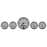5 PC. GAUGE KIT 3-1/8" & 2-1/16" ELEC. SPEEDOMETER AMERICAN PLATINUM