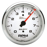 3-3/8" TACHOMETER 0-8000 RPM WHITE PRO-CYCLE
